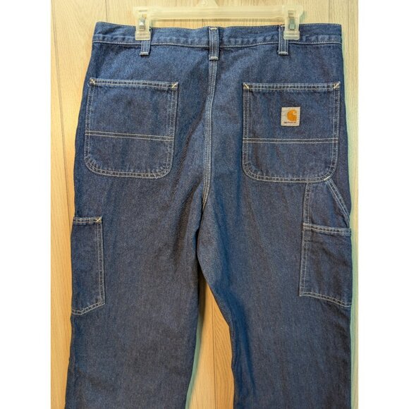 Carhartt 382-83 Dungaree Fit Utility Jeans Relaxed Men's Denim Loose Work Wear - Picture 5 of 10